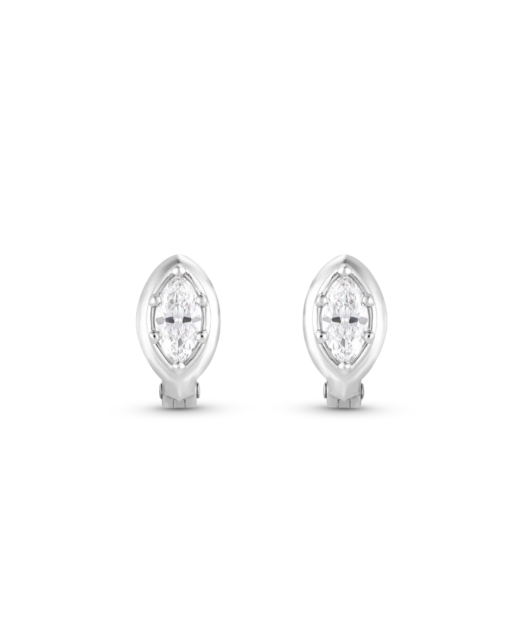 Cleo Marquise Diamond Huggies - Image 12